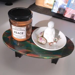 Handmade Rainbow Paint-Pour Stands (for plants or candles!) 🌈✨